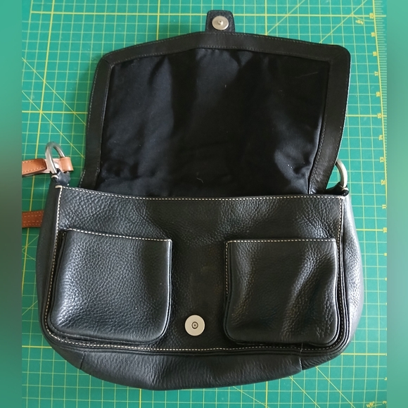 EUC Coach black and brown pebbled leather handbag - Picture 5 of 13